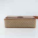 CELINE Macadam Canvas Shoulder Bag PVC Beige Gold Auth 156448-9