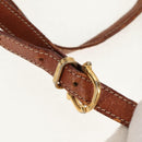 CELINE Macadam Canvas Backpack PVC Leather Brown Gold Auth 156449-16