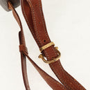 CELINE Macadam Canvas Backpack PVC Leather Brown Gold Auth 156449-17