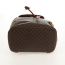 CELINE Macadam Canvas Backpack PVC Leather Brown Gold Auth 156449-5