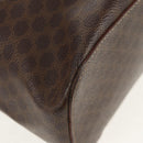 CELINE Macadam Canvas Backpack PVC Leather Brown Gold Auth 156449-19