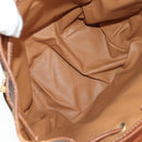 CELINE Macadam Canvas Backpack PVC Leather Brown Gold Auth 156449-11