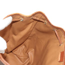 CELINE Macadam Canvas Backpack PVC Leather Brown Gold Auth 156449-28