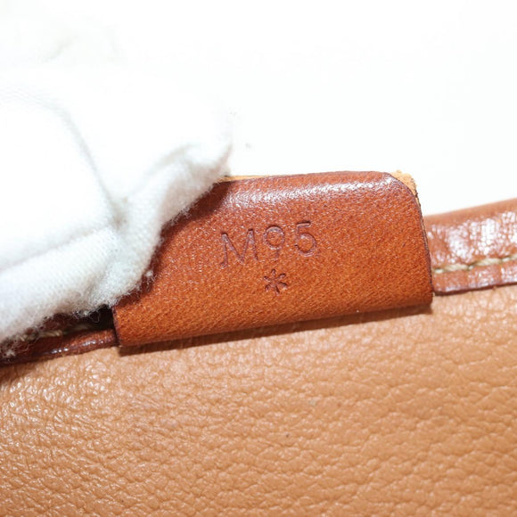 CELINE Macadam Canvas Backpack PVC Leather Brown Gold Auth 156449