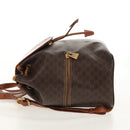 CELINE Macadam Canvas Backpack PVC Leather Brown Gold Auth 156449-3