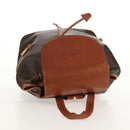 CELINE Macadam Canvas Backpack PVC Leather Brown Gold Auth 156449-6