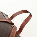 CELINE Macadam Canvas Backpack PVC Leather Brown Gold Auth 156449-15