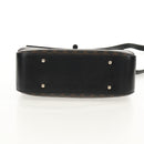 CELINE Macadam Canvas Hand Bag PVC Leather 2way Black Gold Auth 156450V-12