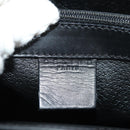 CELINE Macadam Canvas Hand Bag PVC Leather 2way Black Gold Auth 156450V-21