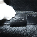 CELINE Macadam Canvas Hand Bag PVC Leather 2way Black Gold Auth 156450V-25