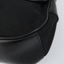 PRADA Shoulder Bag Nylon Black Gold Auth 156452-10