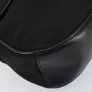 PRADA Shoulder Bag Nylon Black Gold Auth 156452-11