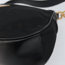 PRADA Shoulder Bag Nylon Black Gold Auth 156452-12