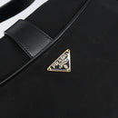 PRADA Shoulder Bag Nylon Black Gold Auth 156452-14