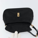 PRADA Shoulder Bag Nylon Black Gold Auth 156452-16