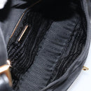 PRADA Shoulder Bag Nylon Black Gold Auth 156452-18