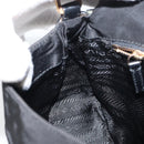 PRADA Shoulder Bag Nylon Black Gold Auth 156452-20