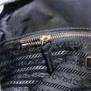 PRADA Shoulder Bag Nylon Black Gold Auth 156452-21