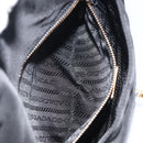 PRADA Shoulder Bag Nylon Black Gold Auth 156452-22