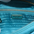 PRADA Chain Shoulder Bag Nylon Turquoise Blue Gold Auth 156453V-20