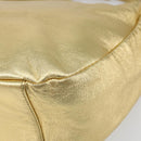 PRADA Shoulder Bag Leather Gold Auth 156454V-9