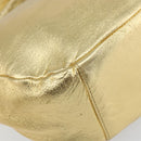 PRADA Shoulder Bag Leather Gold Auth 156454V-14