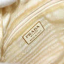 PRADA Shoulder Bag Leather Gold Auth 156454V-19