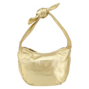 PRADA Shoulder Bag Leather Gold Auth 156454V-13
