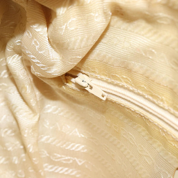 PRADA Shoulder Bag Leather Gold Auth 156454V