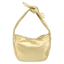 PRADA Shoulder Bag Leather Gold Auth 156454V - 0