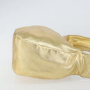 PRADA Shoulder Bag Leather Gold Auth 156454V-3