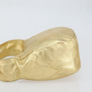 PRADA Shoulder Bag Leather Gold Auth 156454V-4