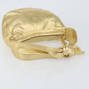 PRADA Shoulder Bag Leather Gold Auth 156454V-7