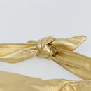 PRADA Shoulder Bag Leather Gold Auth 156454V-8