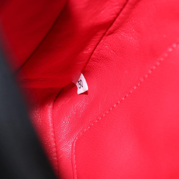 PRADA Hand Bag Leather Black Gold Auth 156455V