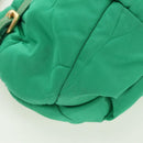 PRADA Shoulder Bag Nylon Green Gold Auth 156456-10