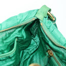 PRADA Shoulder Bag Nylon Green Gold Auth 156456-19