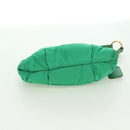 PRADA Shoulder Bag Nylon Green Gold Auth 156456-9