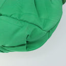 PRADA Shoulder Bag Nylon Green Gold Auth 156456V-16