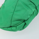 PRADA Shoulder Bag Nylon Green Gold Auth 156456V-9