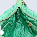 PRADA Shoulder Bag Nylon Green Gold Auth 156456V-22