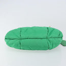 PRADA Shoulder Bag Nylon Green Gold Auth 156456V-5