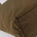PRADA Tote Bag Nylon Brown Gold Auth 156457-17