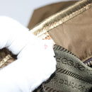 PRADA Tote Bag Nylon Brown Gold Auth 156457-12