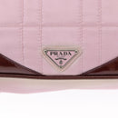 PRADA Shoulder Bag Nylon Pink Silver Auth 156460-17