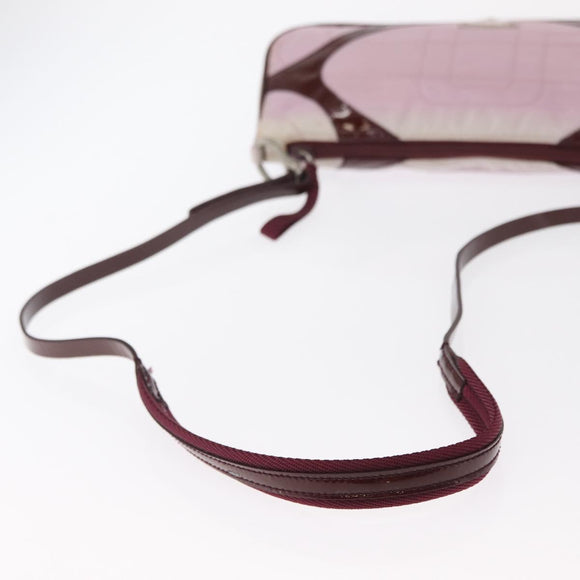 PRADA Shoulder Bag Nylon Pink Silver Auth 156460
