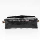 CHANEL Matelasse Chain Shoulder Bag Leather Black Gold CC Auth 156461-10