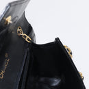 CHANEL Matelasse Chain Shoulder Bag Leather Black Gold CC Auth 156461-20