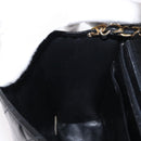 CHANEL Matelasse Chain Shoulder Bag Leather Black Gold CC Auth 156461-21