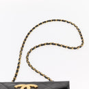 CHANEL Matelasse Chain Shoulder Bag Leather Black Gold CC Auth 156461-9